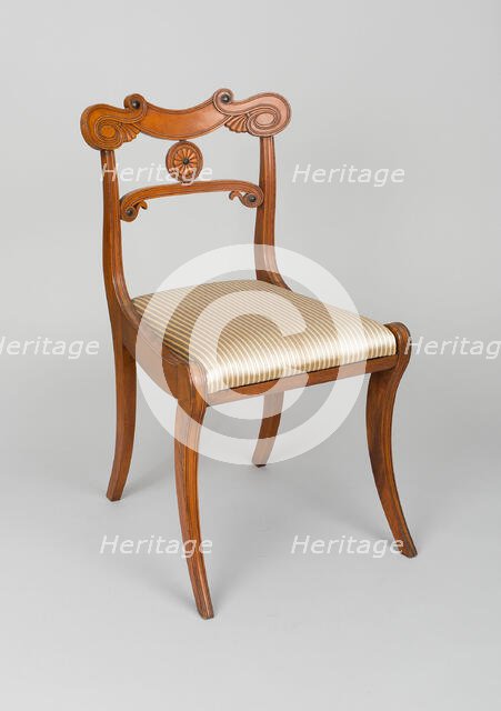 Side Chair (one of two), England, c. 1820. Creator: Unknown.