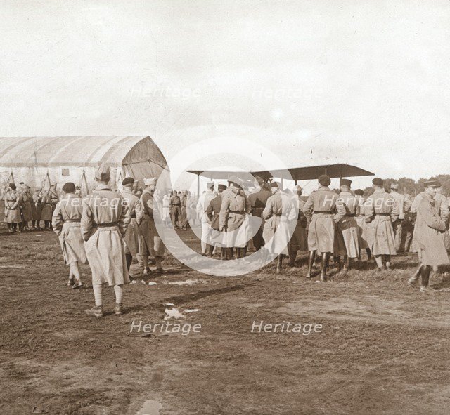 Fighter plane taking off, c1914-c1918. Artist: Unknown.