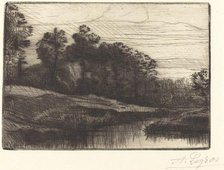 Sunset (Le soir (Coucher de soleil)). Creator: Alphonse Legros.