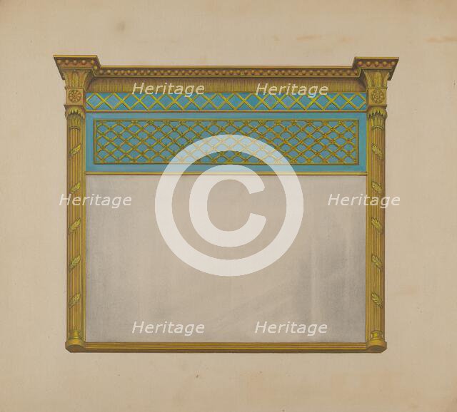 Mantel Looking Glass, c. 1937. Creator: Arthur Johnson.