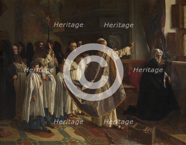 Exorcism of Joanna of Castile, 1876. Creator: Willem Geets.