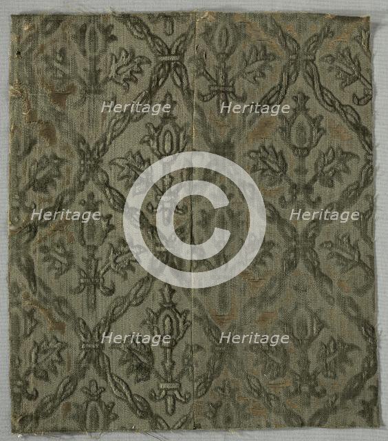 Velvet Fragment, 1650-1699. Creator: Unknown.