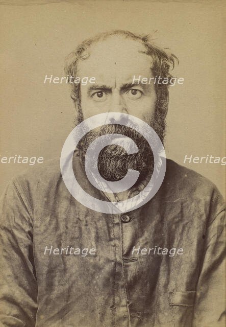 Dupuis. Augustin. 53 ans, né le 24/6/41 à Dourdan (Seine & Oise). Charron, forgeron. Anarc..., 1894. Creator: Alphonse Bertillon.