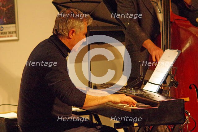 Adrian York, Paul Higgs Quartet, East Grinstead Jazz Club, Chequer Mead Theatre, West Sussex, 2025. Creator: Brian O'Connor.