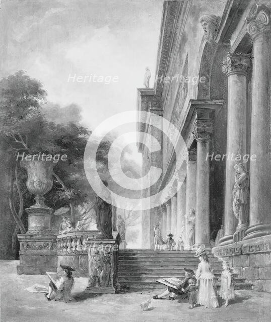 Colonnade and Gardens of the Medici Palace, after 1870. Creator: Hubert Robert.