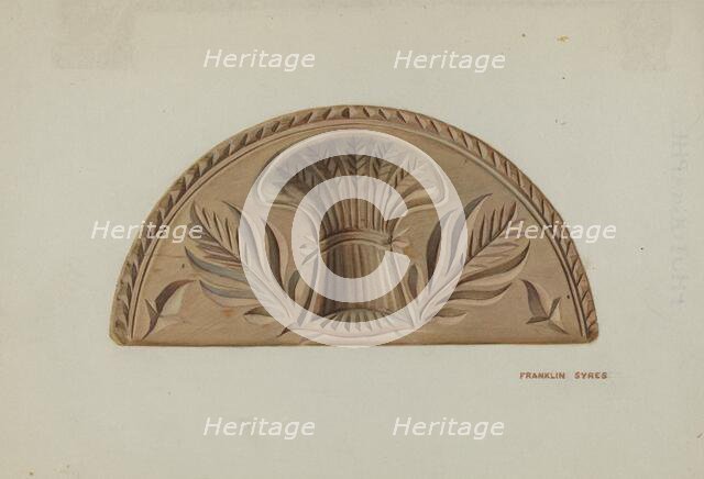 Pa. German Butter Mold, c. 1939. Creator: Franklyn Syres.