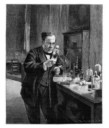 Louis Pasteur, 19th century French microbiologist and chemist, (1900). Artist: Unknown