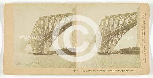 The Great Forth Bridge, Near Edinburgh, Scotland, 1891. Creator: BW Kilburn.