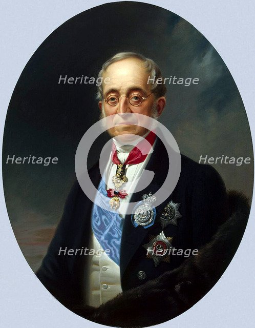 'Portrait of the Chancellor of the Russian Empire Count Karl Robert Nesselrode', (1780-1862), 1840s. Creator: Franz Kruger.