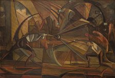 Fencing Match, c1919. Creator: Leon Chwistek.