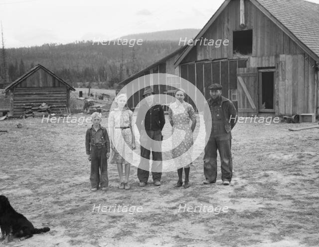 The Unruf family, Boundary County, Idaho, 1939. Creator: Dorothea Lange.