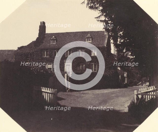 House and Picket Fence, 1850s. Creator: Unknown.