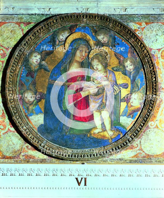Madonna with Child and Angels', 1492 - 1495, fresco by Pinturicchio.
