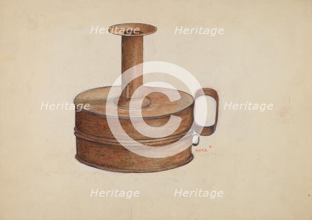 Candlestick, c. 1937. Creator: Margaret Stottlemeyer.