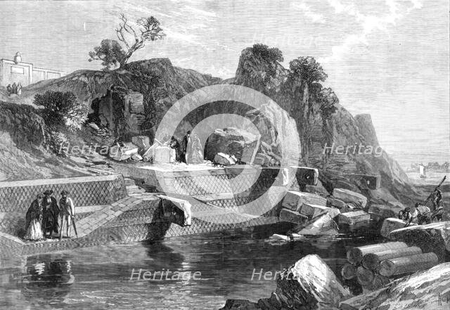 The Marmorata, on the Tiber, the ancient port of Rome, 1870. Creator: RCH.