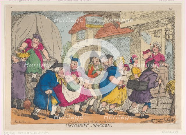 A Doleful Disaster, or Miss Fubby Fatarmin's Wig Caught Fire, September 12, ..., September 12, 1813. Creator: Thomas Rowlandson.