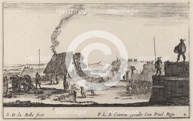 Soldier Playing a Drum, c. 1641. Creator: Stefano della Bella.