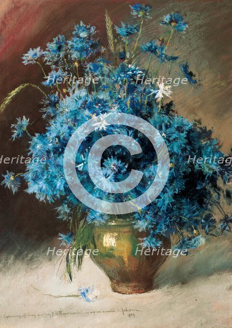 Cornflowers, 1894. Creator: Levitan, Isaak Ilyich (1860-1900).