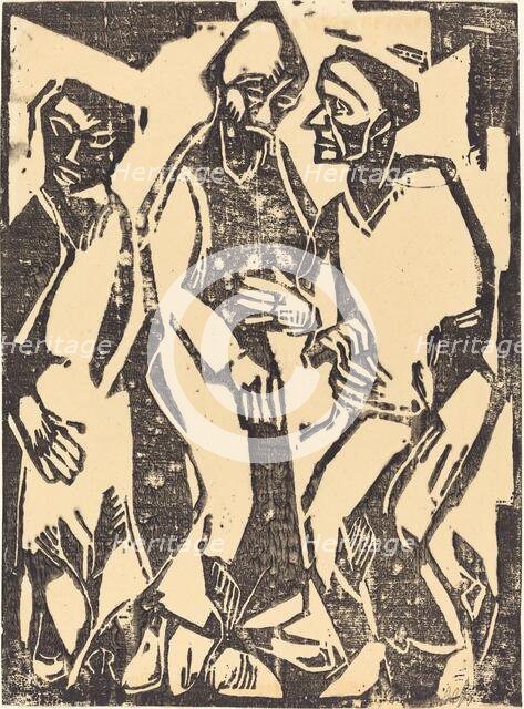 Deliberation (Beratung), 1913. Creator: Christian Rohlfs.