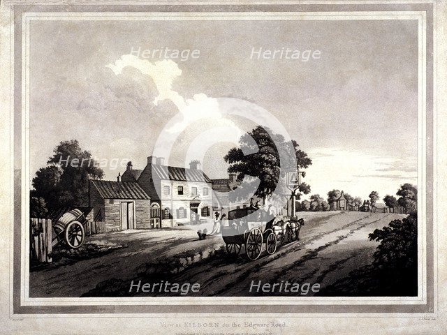 Bell Inn, Edgware Road, London, 1788. Artist: CA Prestel