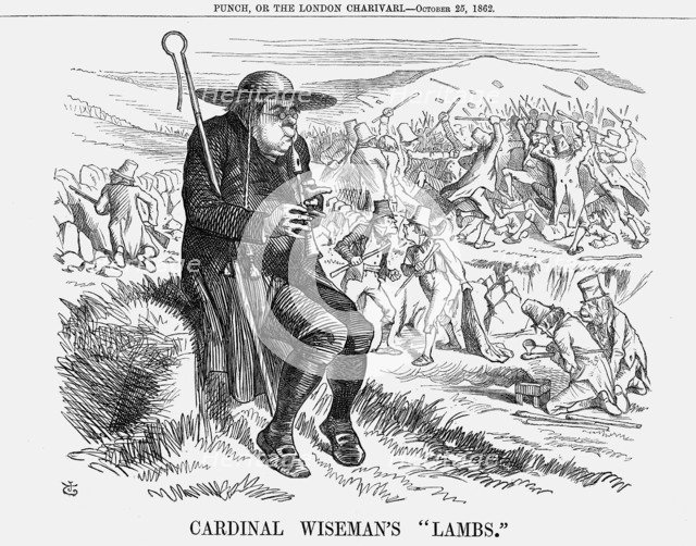 'Cardinal Wiseman's Lambs', 1862. Artist: John Tenniel