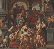 Christ blessing little Children. Suffer Little Children to Come unto me, 1660-1669. Creator: Jacob Jordaens.