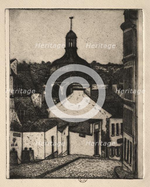 Six Etchings: Notre Dame Street, Pontoise, 1895. Creator: Paul Gachet (French, 1828-1909).