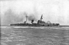 'Le combat Naval D'Heligoland; La fin du croiseur allemand "Blucher" coule bas le 24 janvier 1915... Creator: Unknown.