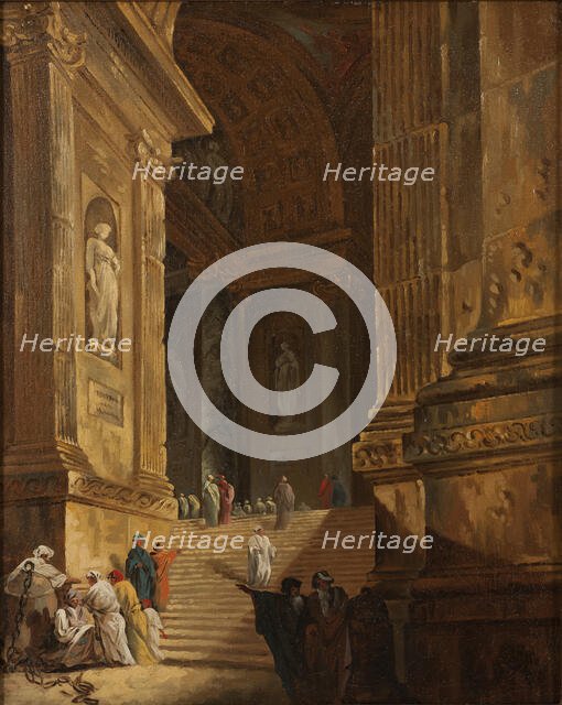 A Temple Staircase. Piece of Architecture. Creator: Johan Gottlob Brusell.