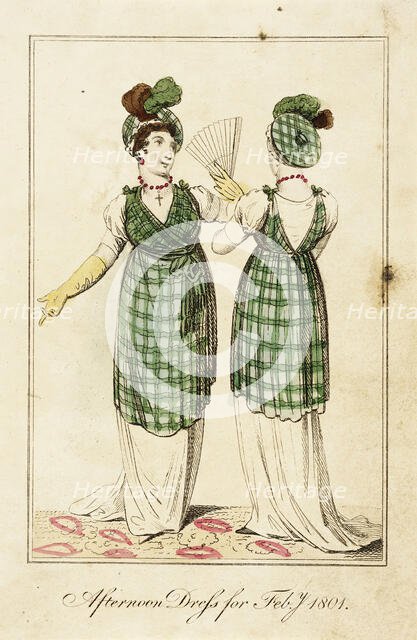 Fashion Plate (Afternoon Dress for Feby. 1801), 1801. Creator: Unknown.