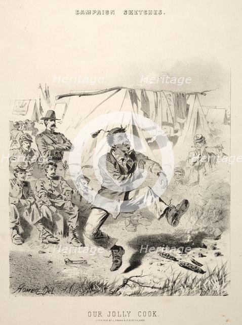 Campaign Sketches: Our Jolly Cook, 1863. Creator: Winslow Homer (American, 1836-1910).