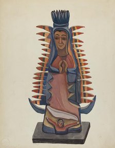 Bulto of the Virgin of Guadalupe, c. 1936. Creator: E. Boyd.