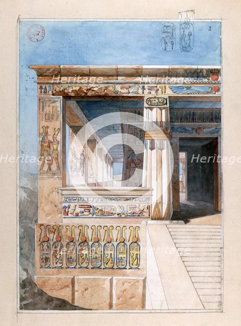 Ancient Egyptian temple, 19th century. Artist: Nestor l'Hote