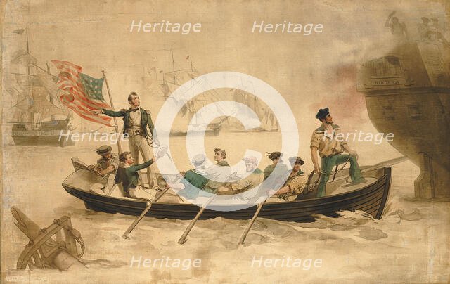 Perry Transferring His Flag to the Niagara, late 19th century. Creator: Unknown.