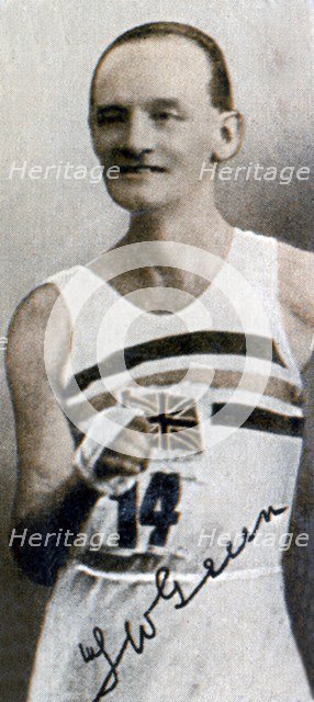 TW Green, long distance walker, 1935. Artist: Unknown