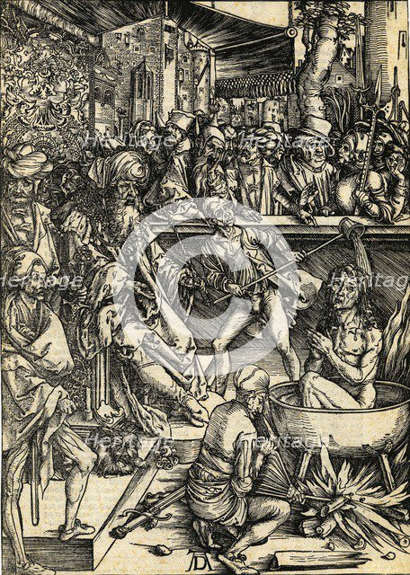 The martyrdom of Saint John. From Apocalypsis cum Figuris, 1498.