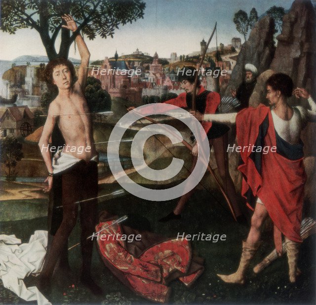'Martyrdom of St Sebastian', (1927).Artist: Hans Memling