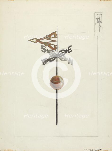 Weather Vane, c. 1936. Creator: Edward L Loper.