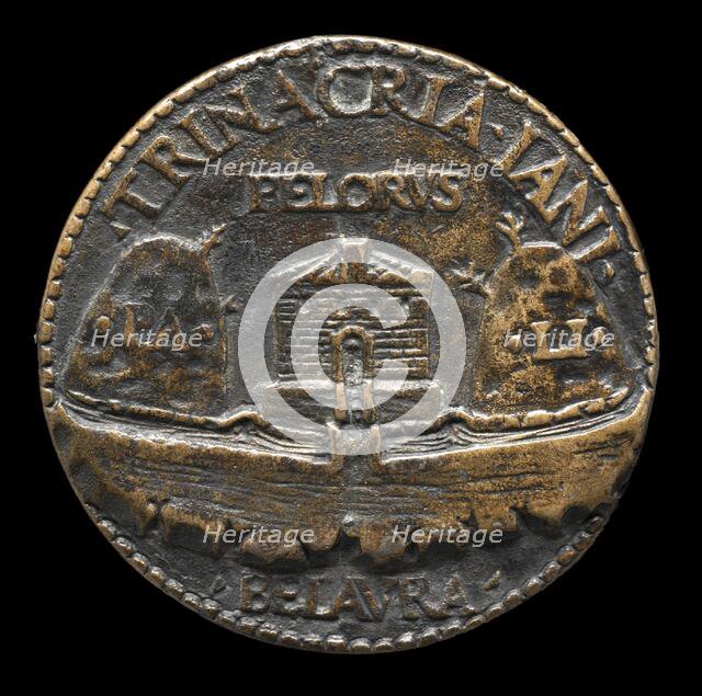 House between Two Hills [reverse]. Creator: Unknown.