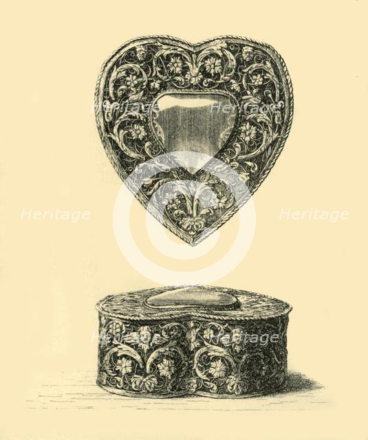 Heart-shaped box, c1650-1699, (1881). Creator: A A Bradbury.
