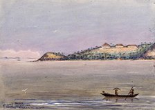 Singapore: the quarantine station on St  John's Island, 1879. Creator: John Edmund Taylor.