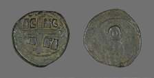 Anonymous Follis (Coin), Attributed to Theodora, 1055-1056. Creator: Unknown.