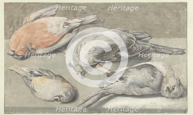 Still Life with Four Dead Birds, c.1640-c.1652. Creator: Elias Vonck.