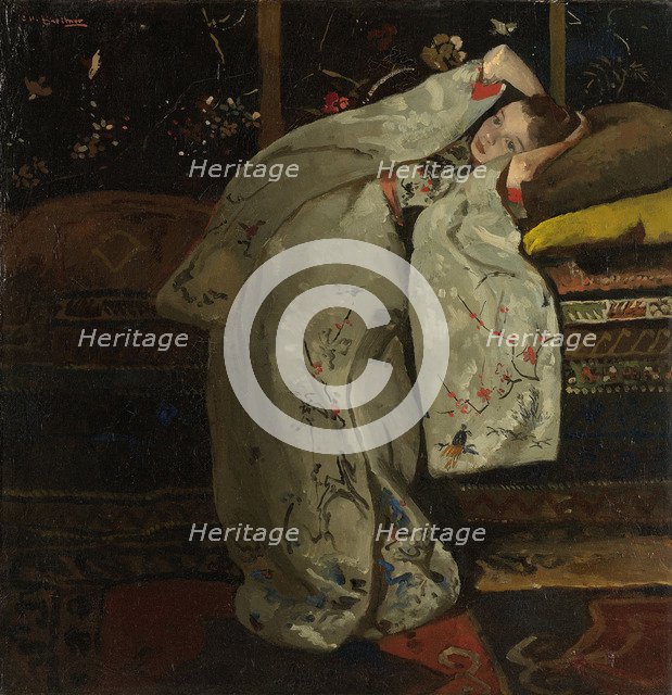 Girl in a White Kimono, 1894. Artist: Breitner, George Hendrik (1857-1923)