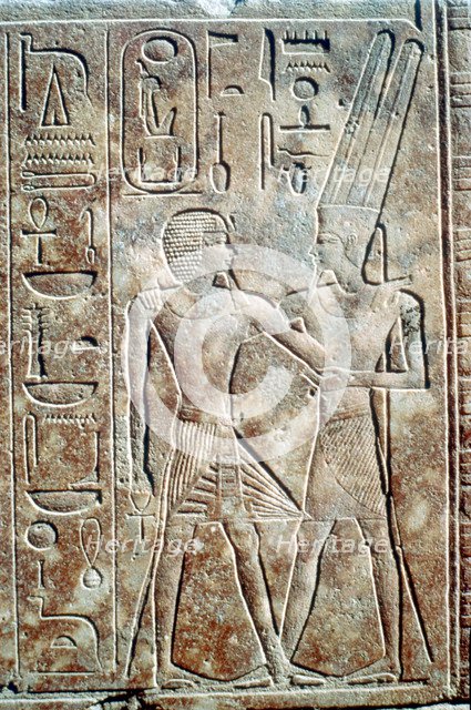 Relief of Queen Hatshepsut in male dress, Temple of Amun, Karnak, Egypt, c1500 BC. Artist: Unknown