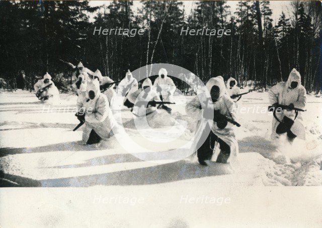 Russian partisans, Battle for Moscow, 1941. Artist: Unknown