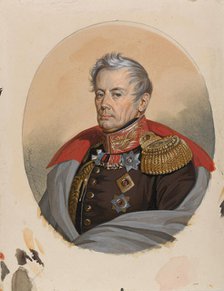 Portrait of Count Pyotr Petrovich Konovnitsyn (1764-1822), Early 1820s. Creator: Hampeln, Carl, von (1794-after 1880).