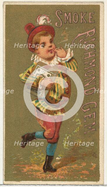 From the Girls and Children series (N65) promoting Richmond Gem Cigarettes for Allen &..., ca. 1886. Creator: Allen & Ginter.