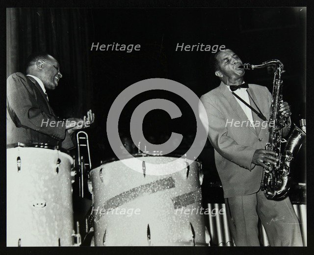 The Lionel Hampton Orchestra in concert at Colston Hall, Bristol, 1956. Artist: Denis Williams