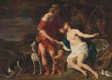 Venus and Adonis, c.1658. Creator: Ferdinand Bol.